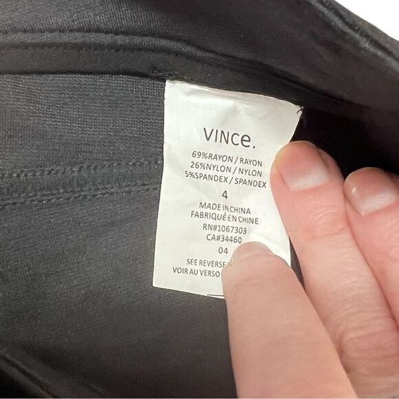 Vince Women Pants Taper Leg Zipper Button Equestrian charcoal, gray size 4 - Picture 8 of 13